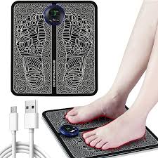 Ems Foot Massager Mat Electric And Mini Body Massager Combo Usb Charging Smart Display (pack of 2)