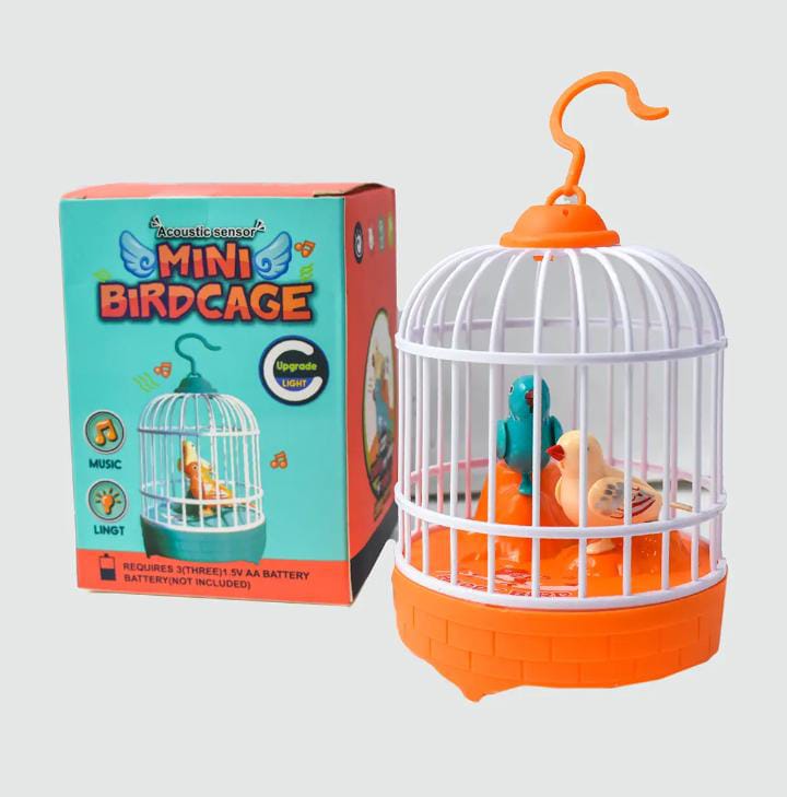 Musical Light Bird Cage With 2 Birds Beautiful Toy For Children’s with Free Delivery