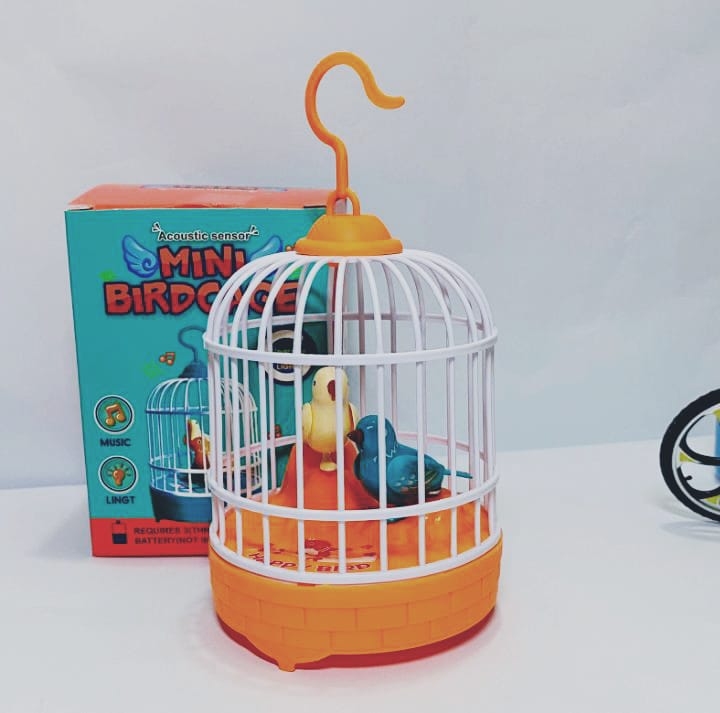 Musical Light Bird Cage With 2 Birds Beautiful Toy For Children’s with Free Delivery